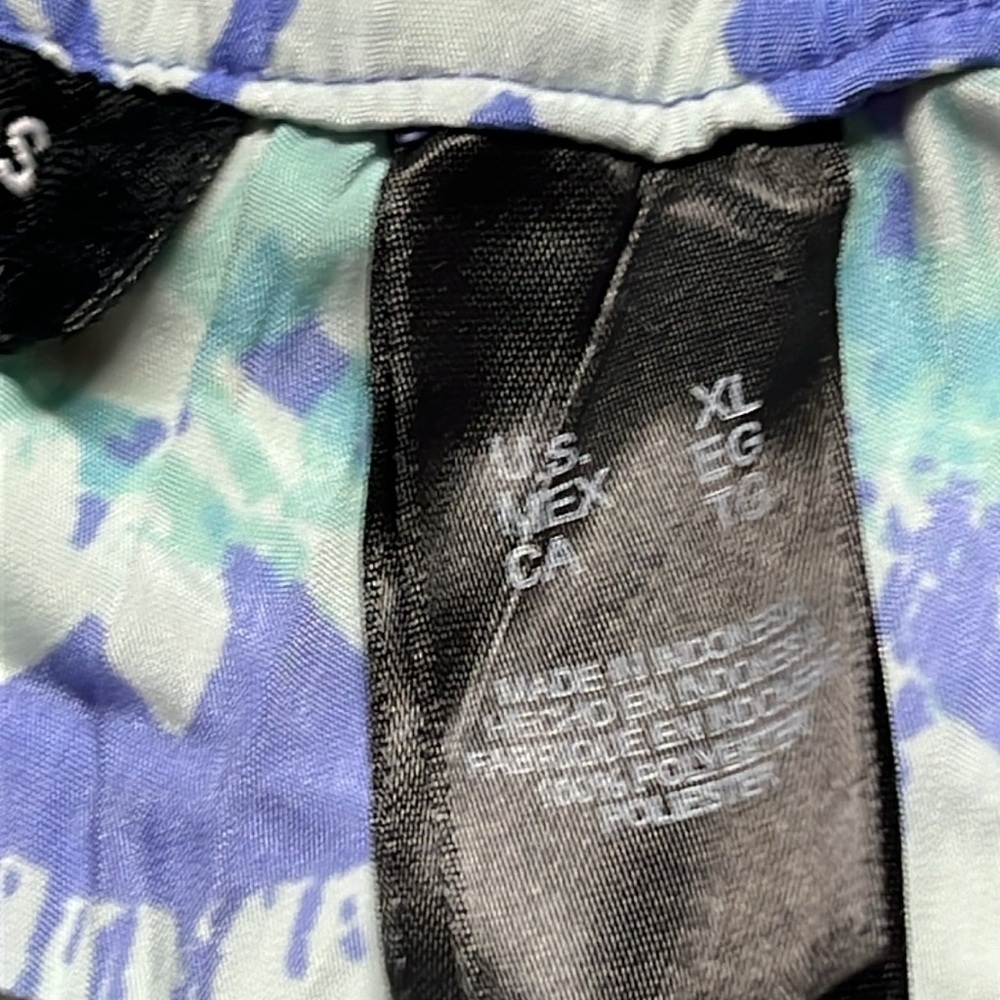 Access Blue Green Floral Button Front Blouse XL - Picture 4 of 7